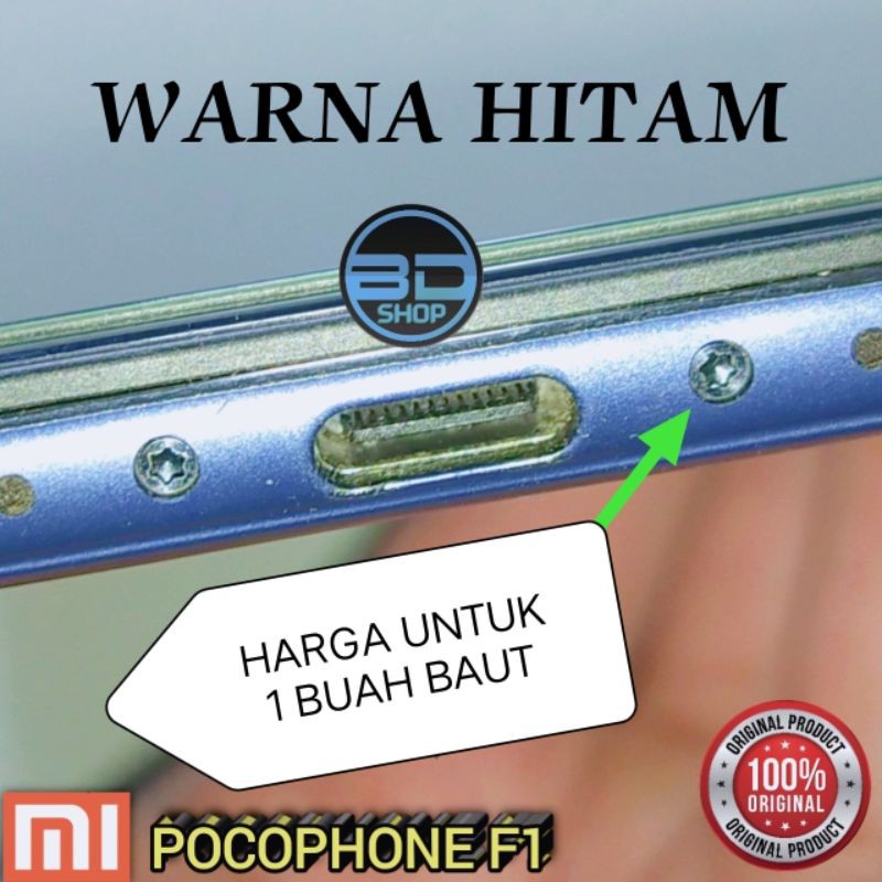ORIGINAL COPOTAN Baut Bintang Backdoor Bawah XIAOMI POCOPHONE F1