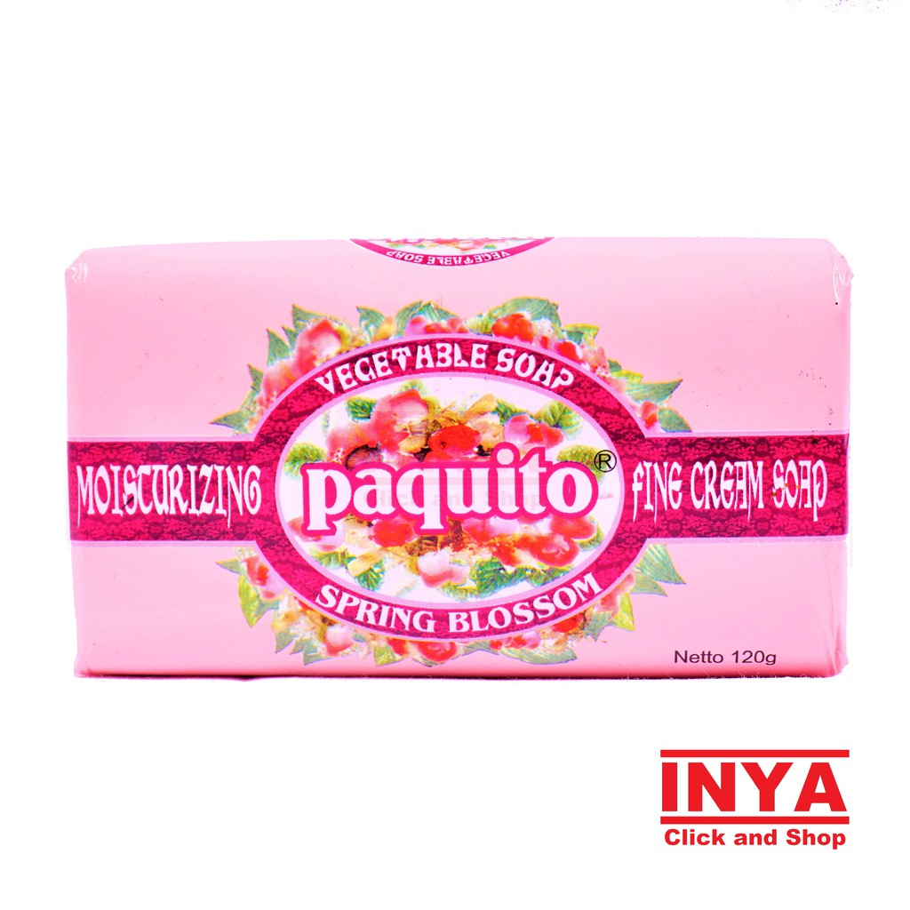 PAQUITO SPRING BLOSSOM PINK VEGETABLE SOAP 120gr - Sabun Batang