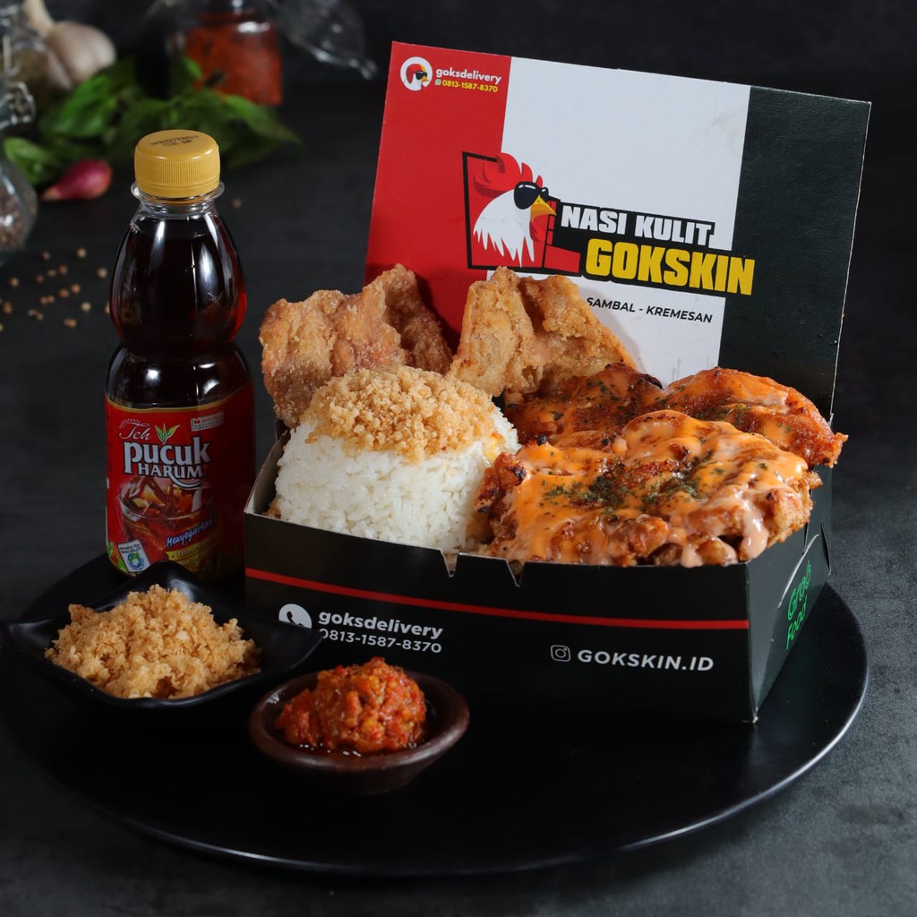 Jumbo Ayam Mentai Telur Sambal + Extra Kremesan + Teh Pucuk - Gokskin