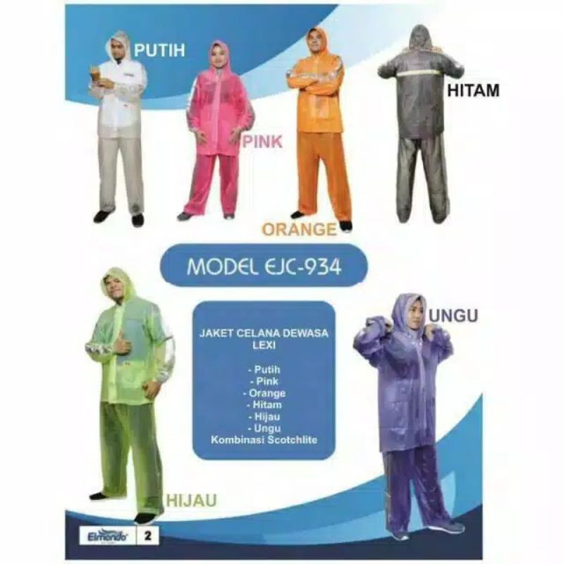 Jas hujan Elmondo Lexi 934
