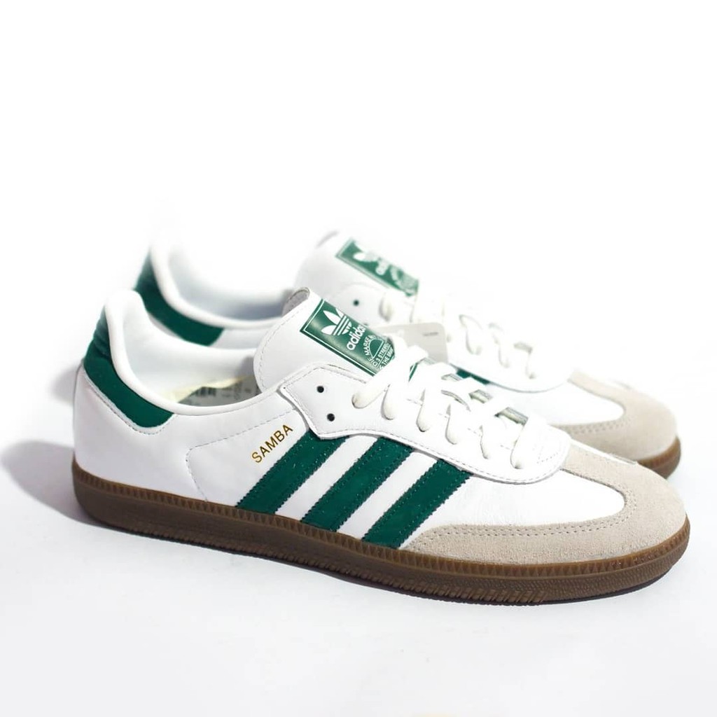 adidas samba white and green