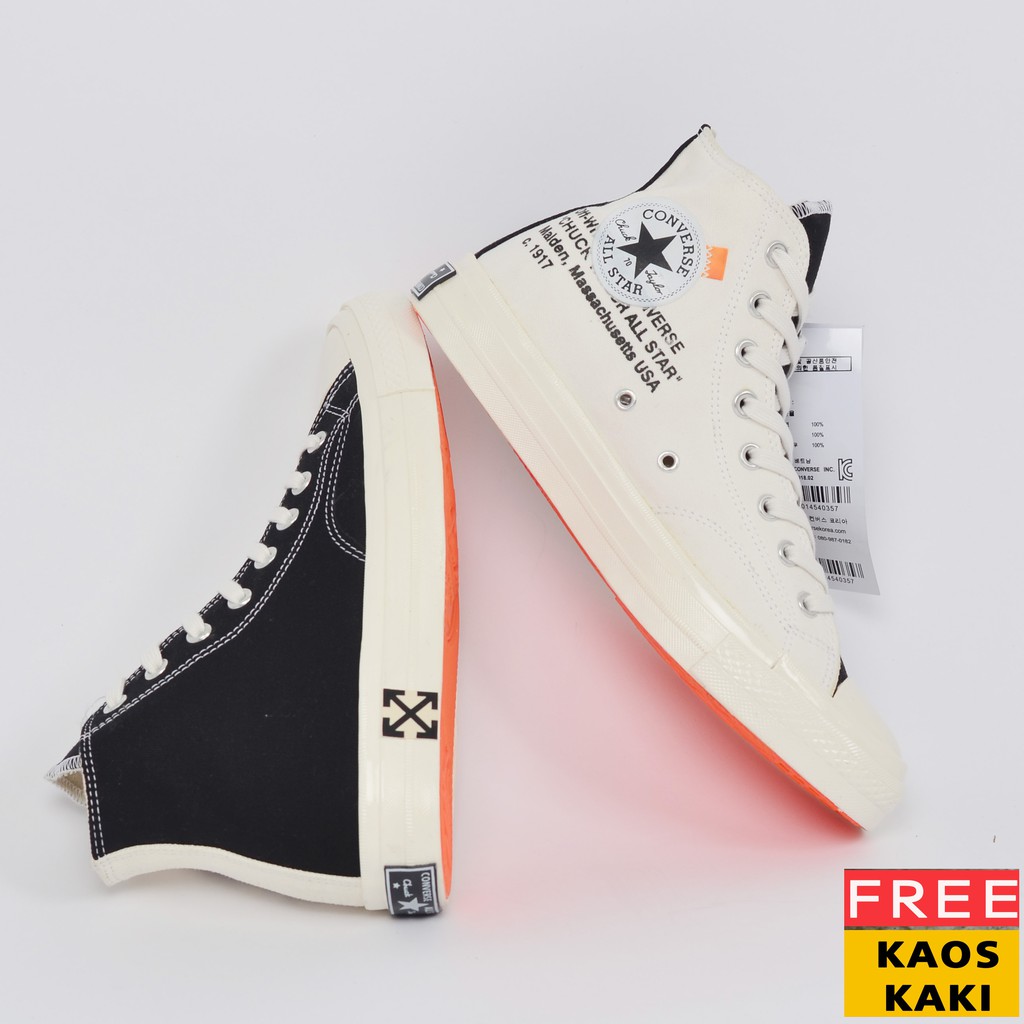 off white converse heart