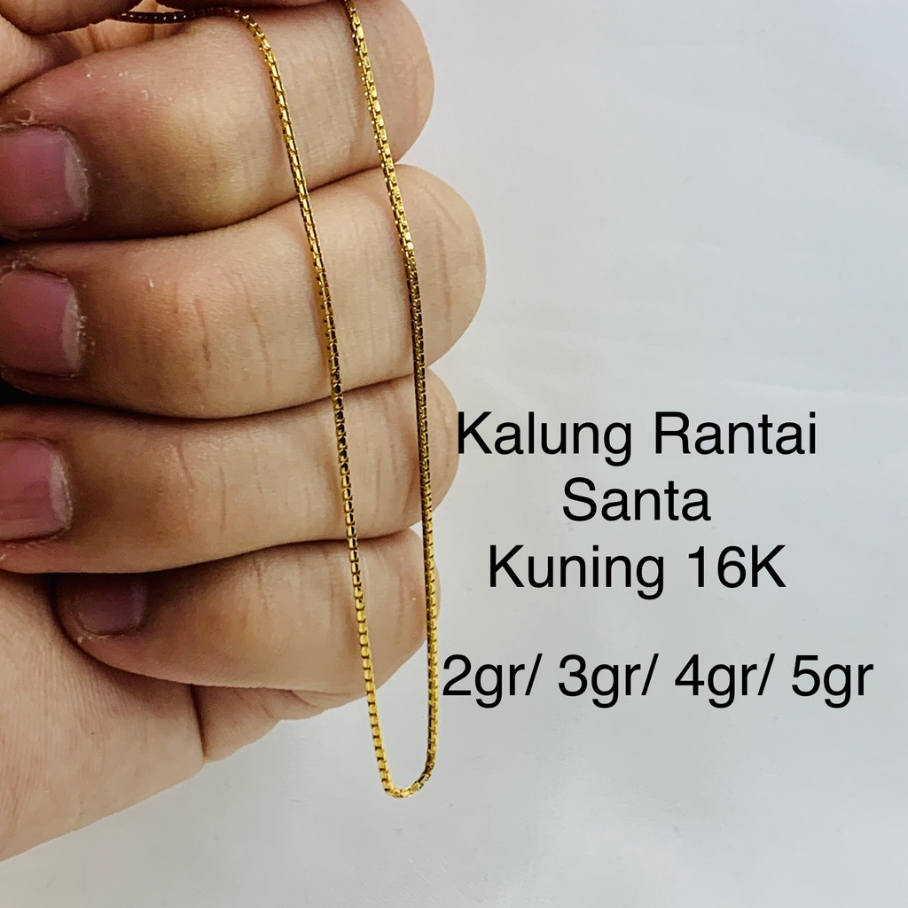 Kalung Rantai Emas Asli Model Italy Santa Kuning Kadar 700 70% 16K 2 3 4 5 gr gram