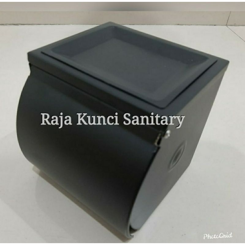 Tempat Tissue Hitam/Black/Tempat Tisu Rol/Tempat Tissue Gulung StainlessBlack