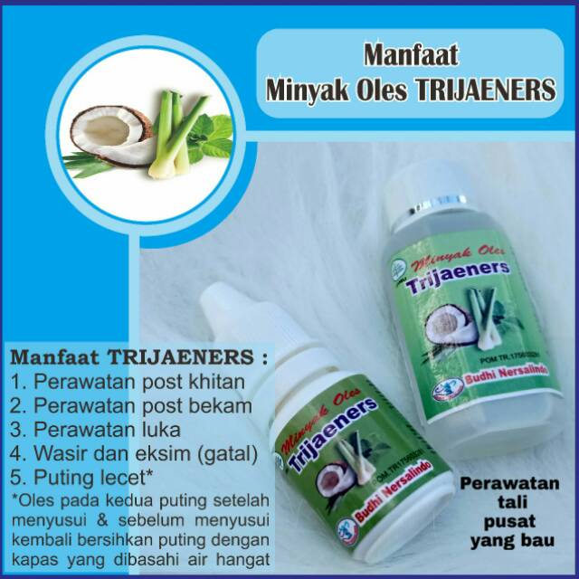 

TRIJAENERS/MINYAK OLES/MINYAK PERAWATAN LUKA