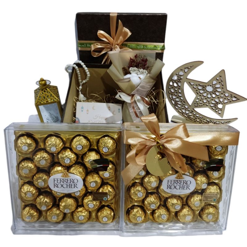 

LUXURY FERRERO ROCHER 2 x 24 Ferrero Rocher HAMPERS/PARCEL MEWAH/KADO ISTIMEWA / HADIAH SPESIAL / GIFT