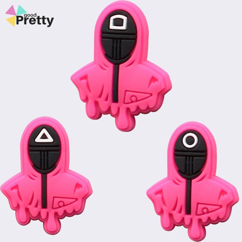 1pcs PVC shoe charms Sepatu Desain jibbitz Kartun Karet lembut Crocs Pin Jibbitz Dapat Dilepas Untuk shoes buckle charms Permainan Cumi-cumi decorate accessories - PD