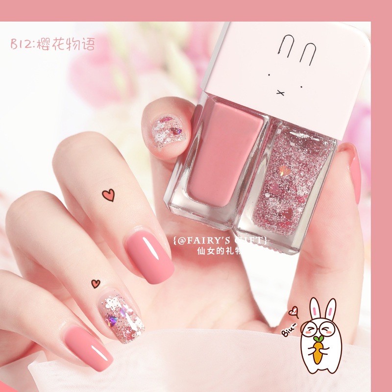 (30WARNA) FAIRY'S GIFT KOREAN NAIL POLISH kutek 2in1 HALAL KOREA kutek nail polish