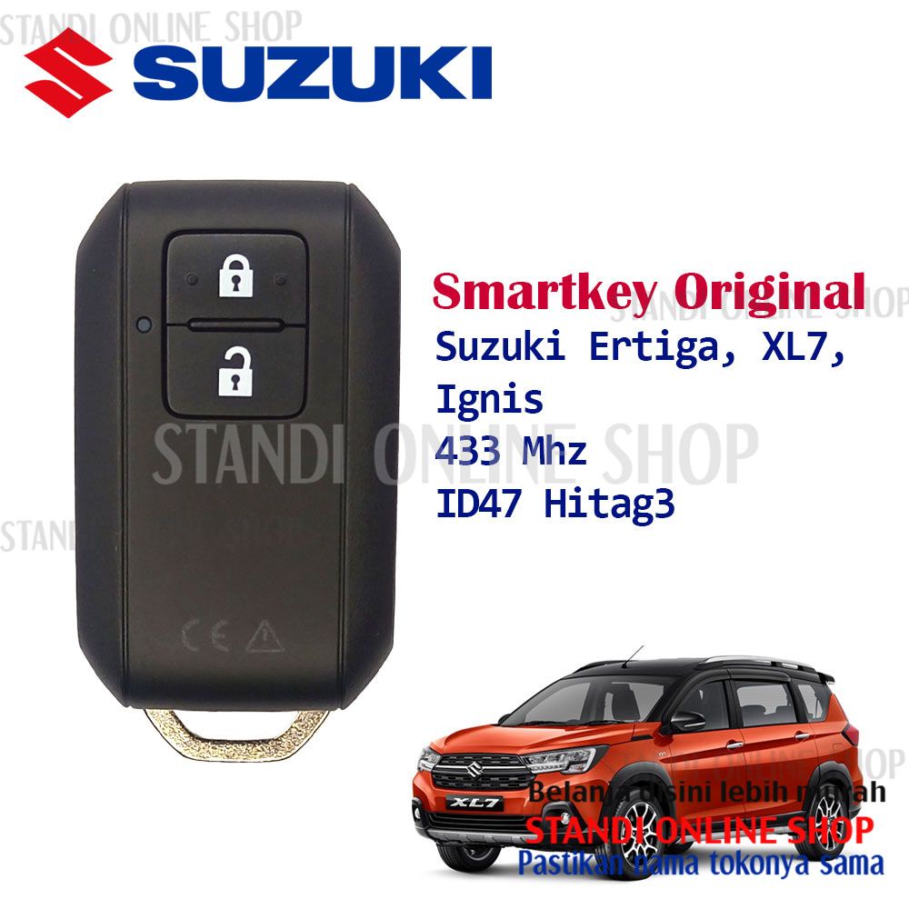 Remote Set Komplit Kunci Smartkey Suzuki Ertiga XL-7 XL7 Original