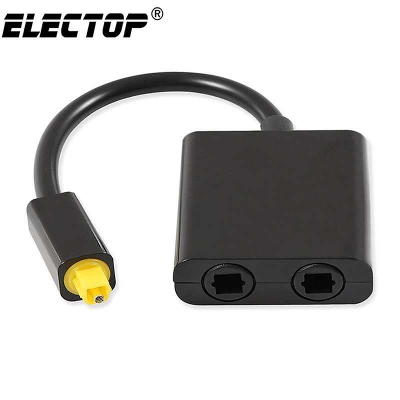 Best Seller ! ELECTOP Digital Audio Splitter Optical Toslink SPDIF 2 Way - ZEXJP04