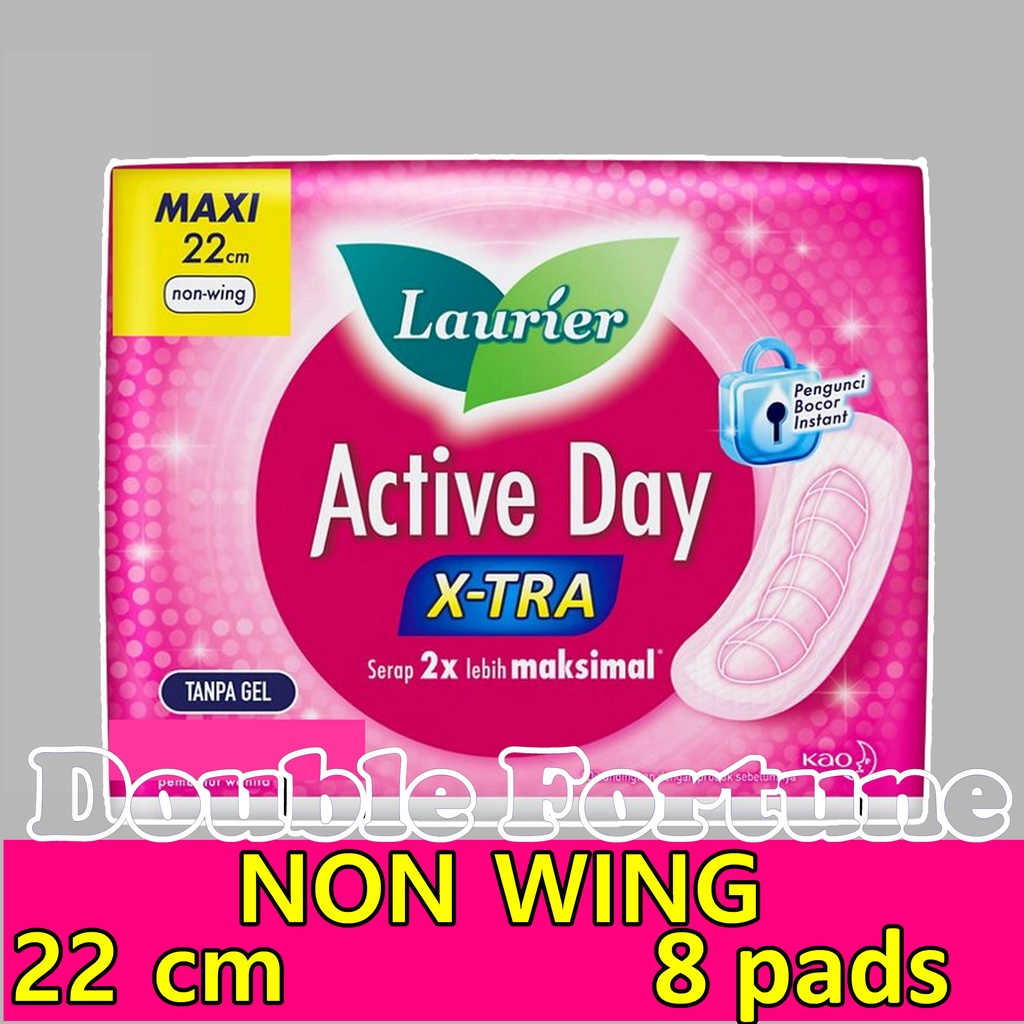 LAURIER ACTIVE DAY X-TRA   MAXI 22 CM  NON WING  8 PADS