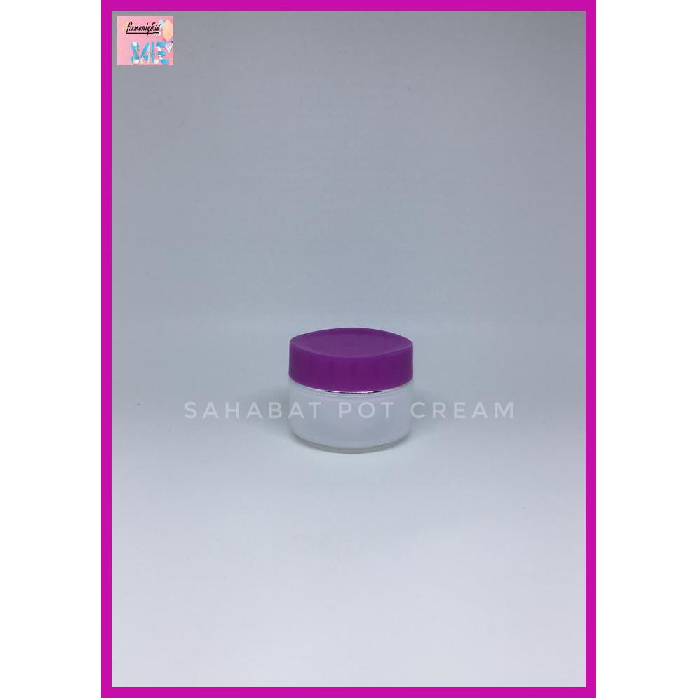 MAKEUPKEMASAN- POT KOSMETIK PP BUNGA UNGU PURPLE NATURAL -KECANTIKAN.