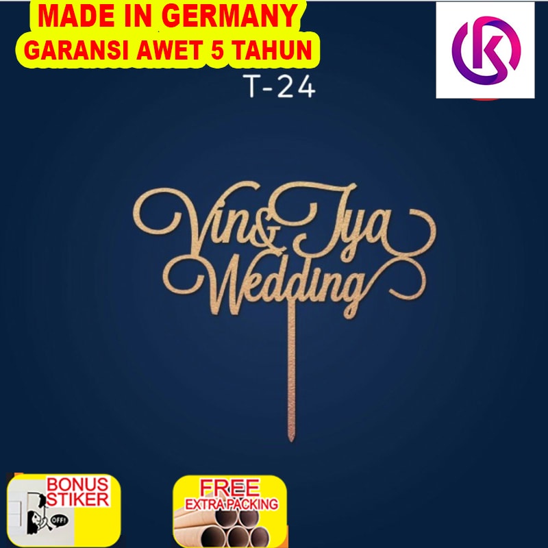 

Promo T 24 / WEDDING TOPPER / CAKE TOPPER / HIASAN KUE / BUNTING FLAG / CAKE