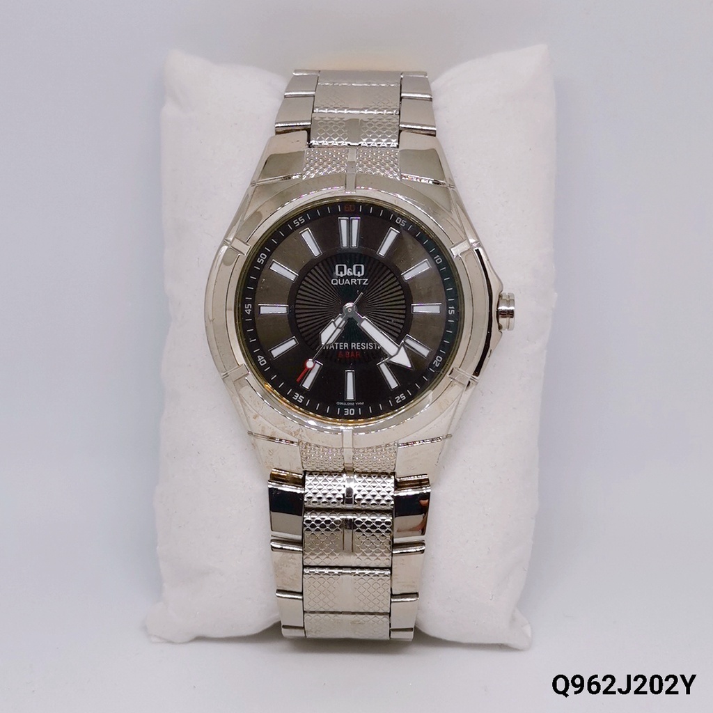 PRODUK TERBARU Jam Tangan Pria Stylist Casual Business Rantai Stainless Steel Analog Original Q&amp;Q QnQ QQ Q43B Q962 Series