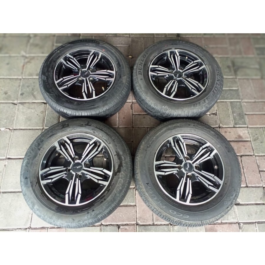 Velg Mobil Second Ring 14 MERKIN R14 Lebar 5 Lubang baut 4X100 BAN ECOPLUSH 185 70 R14