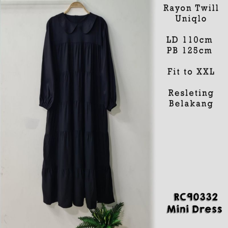 MIDI DRESS HITAM POLOS