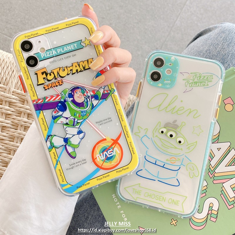 Cute cartoon Buzz Lightyear alien Transparent TPU Cas   ing