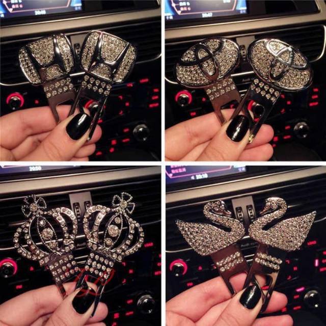Colokan Safety Belt DAD Mahkota Crown / angsa /  Anti Bunyi Seatbelt Blink Blink