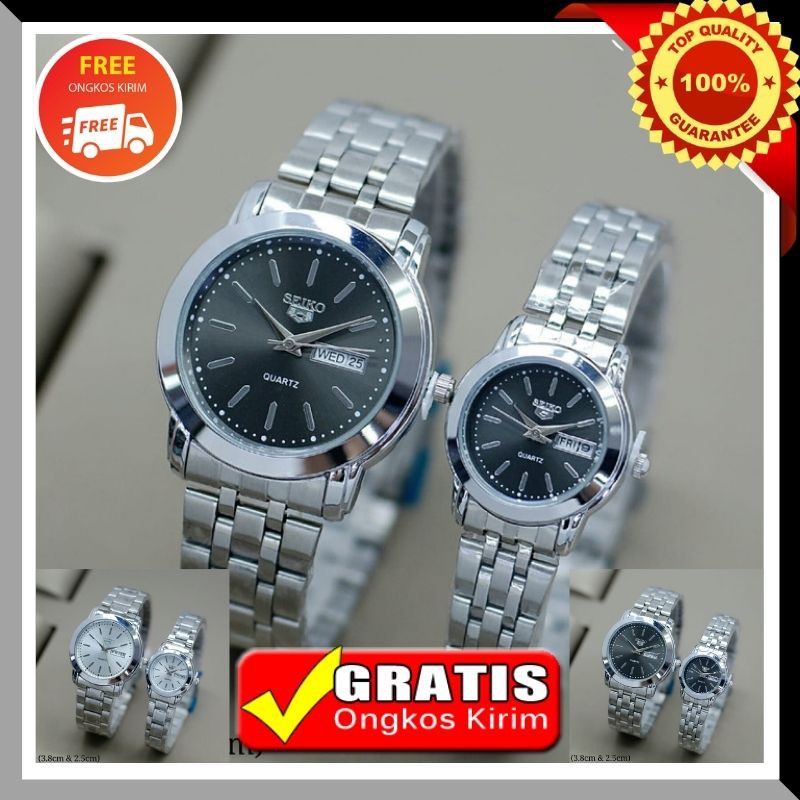 JAM TANGAN COUPLE SEIKO RANTAI TANGGAL HARI MURAH | JAM TANGAN PRIA SEIKO | JAM TANGAN WANITA SEIKO