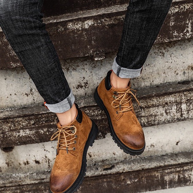 SEPADOO Sepatu &quot;High Hike&quot; Kulit Pria Tinggi Hiking - Coklat