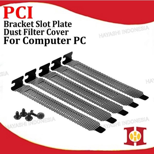 PCI Slot Cover Back Panel PCIe Casing Case Komputer Penutup Slot VGA - 5pcs