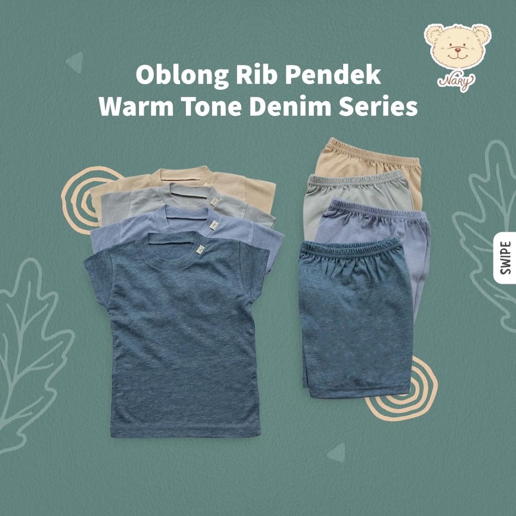 Nary Sleeve Tee - Setelan Kaos Oblong Tipis dan Celana Pendek