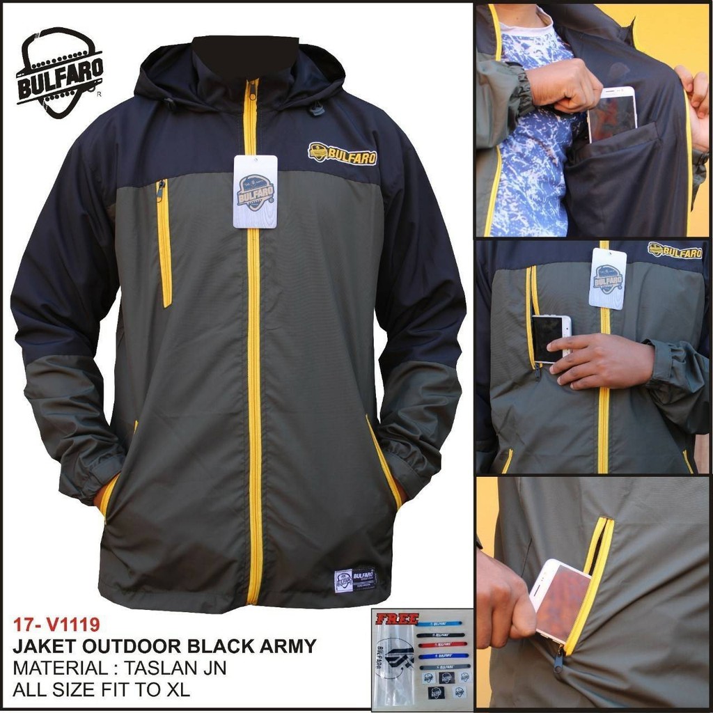 SM Jaket Outdoor Bulfaro Jaket Gunung Waterproof Anti Air Angin