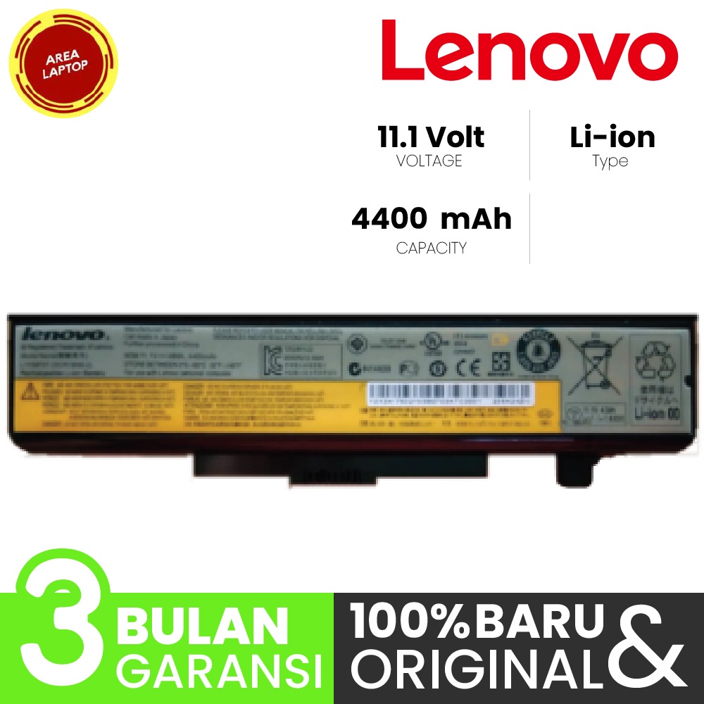 Baterai Lenovo G480 G400 V580 V580c Y480 Y485 Y580 Y480N Y485N Y480P ORI