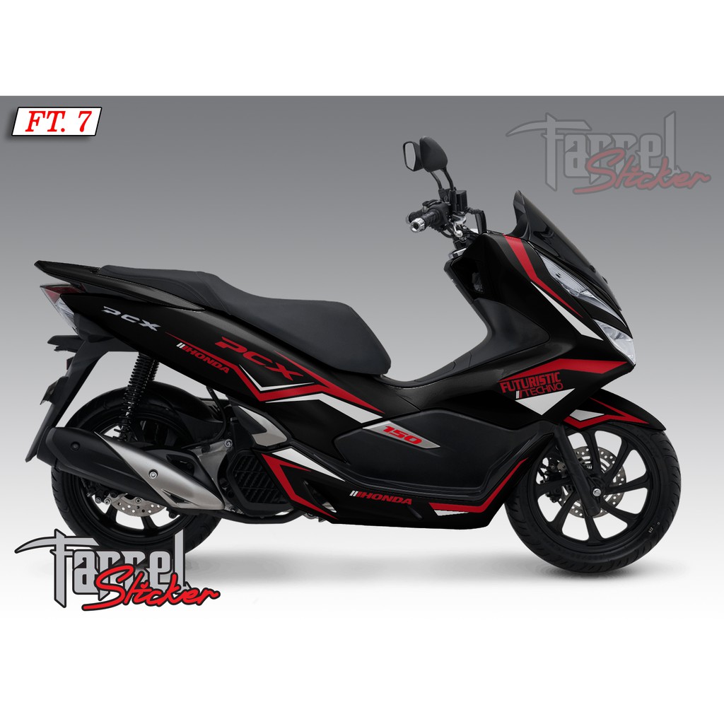 stiker pcx sticker stripping pcx hitam ft7