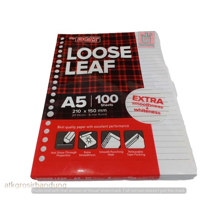 

Kertas Binder Big Boss Loose Leaf A5 100 Lembar