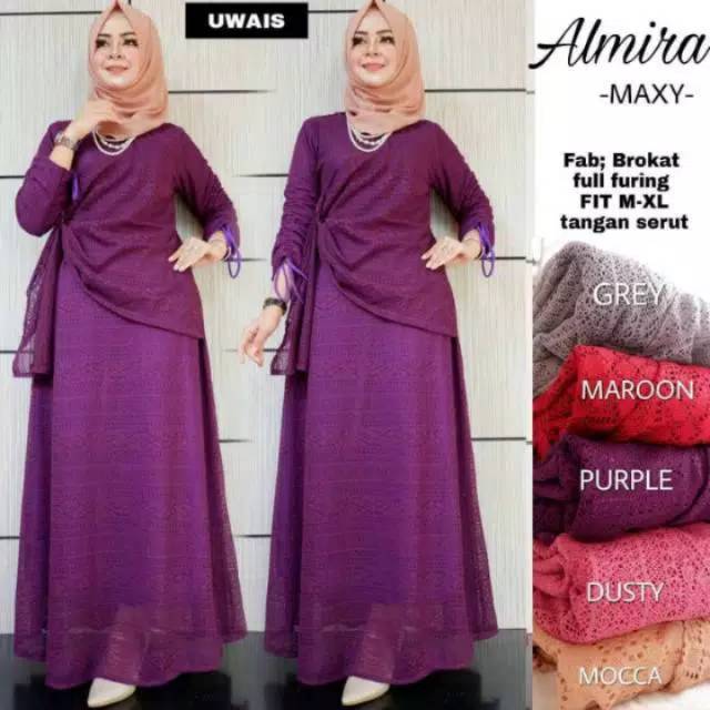 Temukan Almira maxy uwais longress gamis maxi brokat cantik murah mewah seharga Rp114.9000