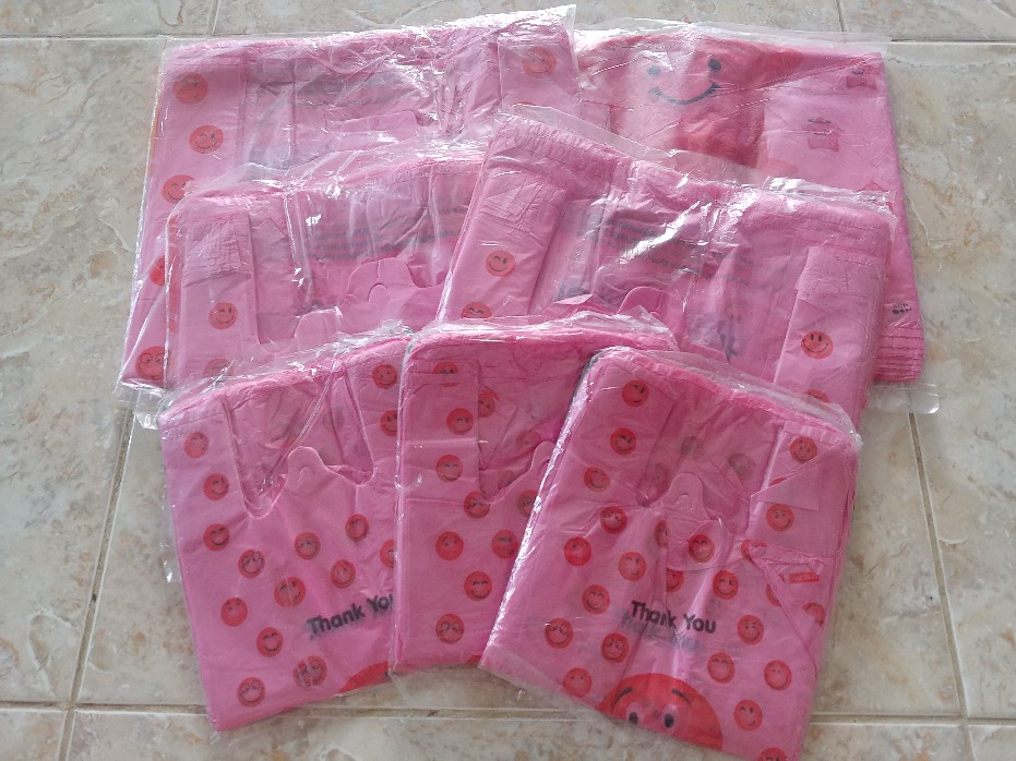 Kantong Kresek Smile/kresek Thankyou /kresek Olshop Terima Kasih Lipatan Ukuran 28