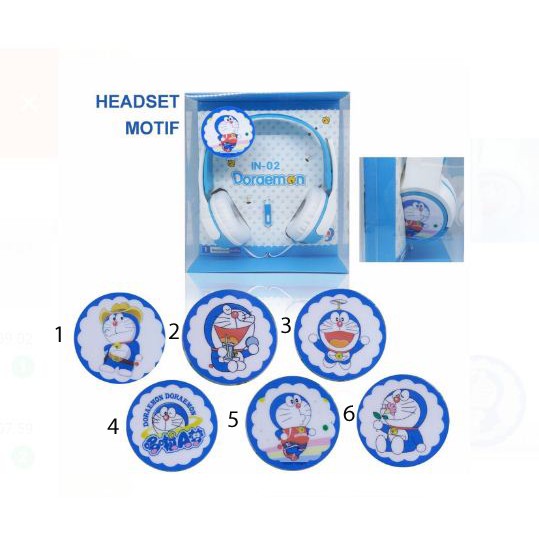 HGM-010 Headphone Karakter Kartun / Headset Kabel Cartoon / Headset Bando Motif Earphone Pl