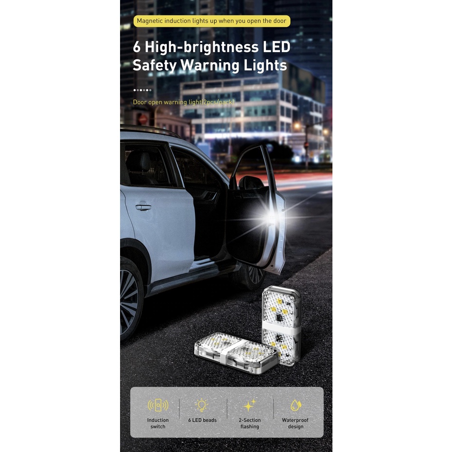 Lampu Waterproof LED Penanda untuk Pintu Mobil Terbuka 2 Pcs per Pack CRFZD