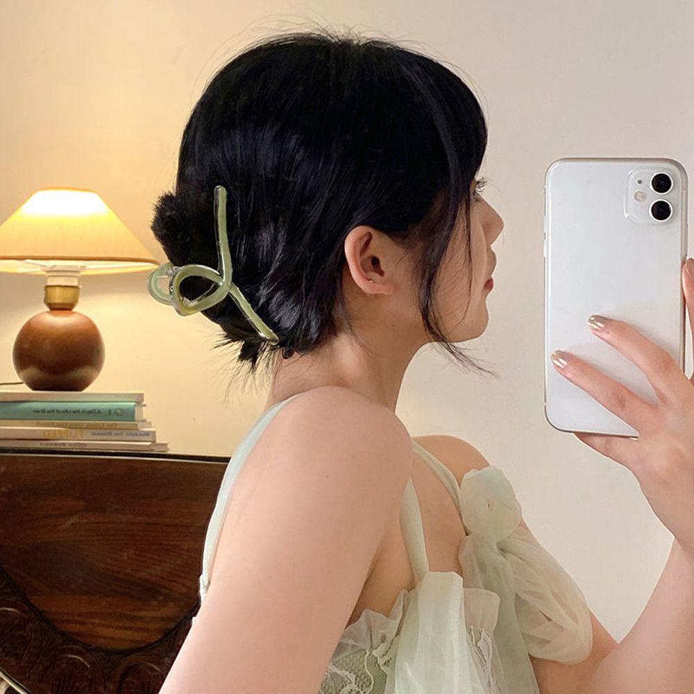 Needway  Wanita Cakar Rambut Heardress Vintage Untuk Perempuan Hiasan Kepala Silang Simple Ponytail Holder