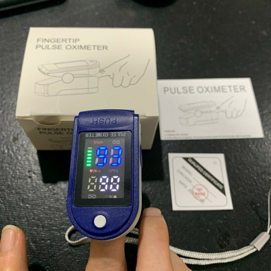 Fingertip pulse oxymeter Fingertip oximeter SpO2 LED Full Colour LK87