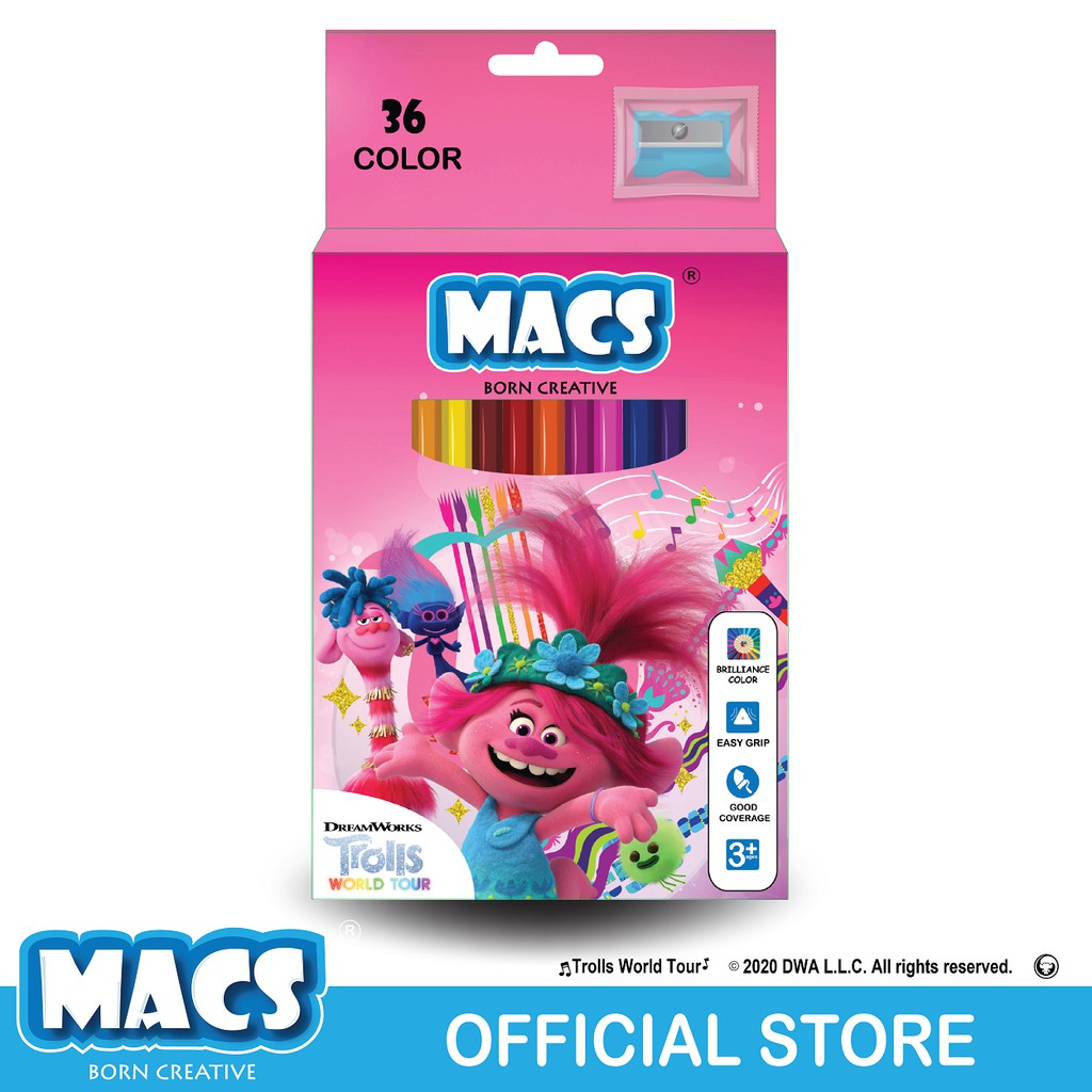 

Macs Pensil Warna Trolls World Tour MACS 36 Color Pencil