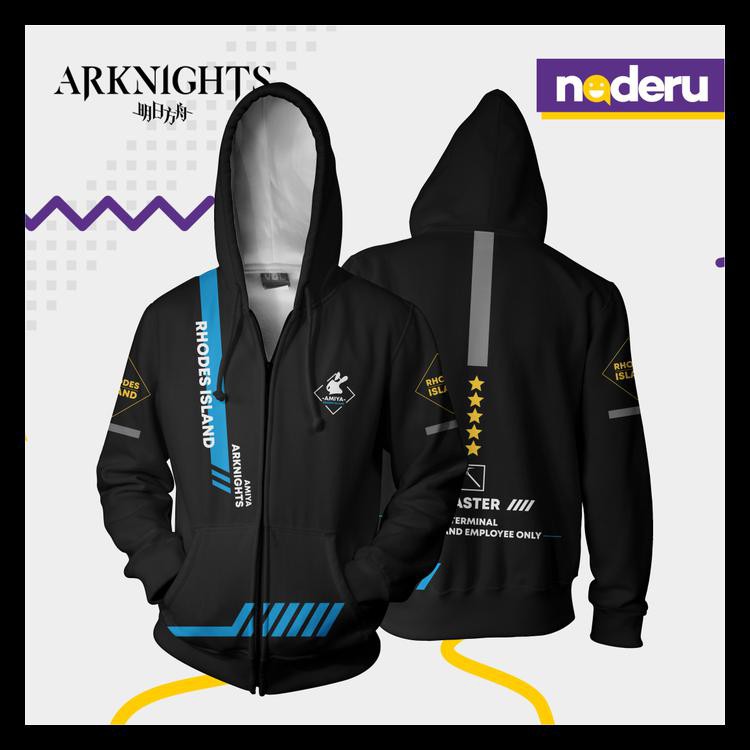Ina Jaket Arknights - Amiya Rhodes Island - Hitam, L EKSLUSIF Kode 892