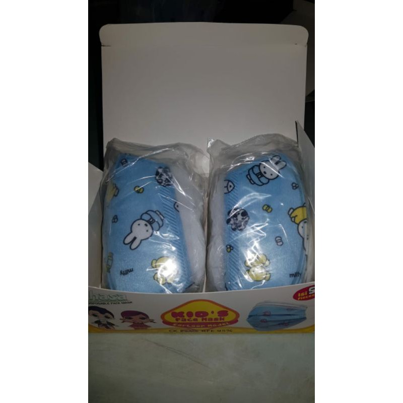 masker chasa face mask duckbill anak motif 3 ply earloop isi 50 pcs per box