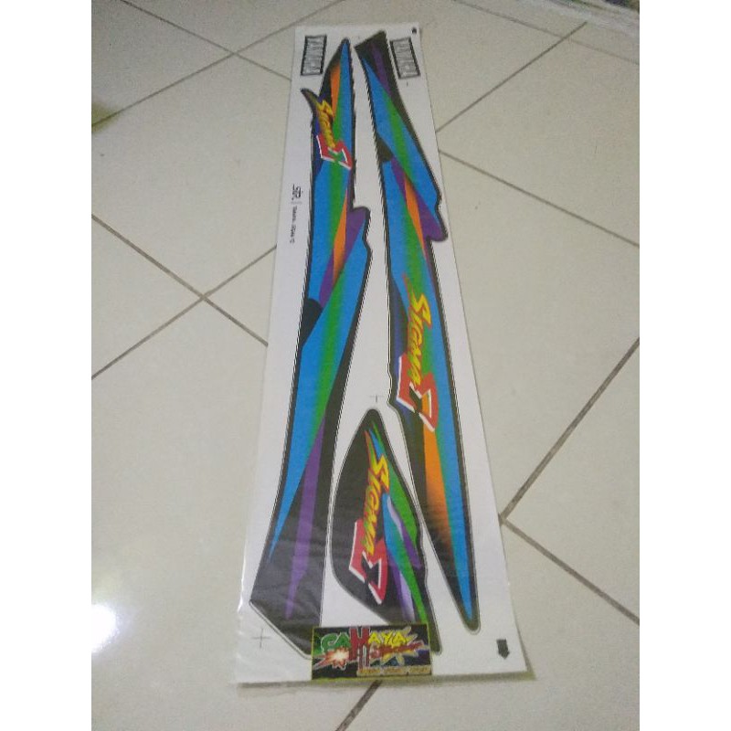 Striping lis sticker standar yamaha Sigma gradasi biru