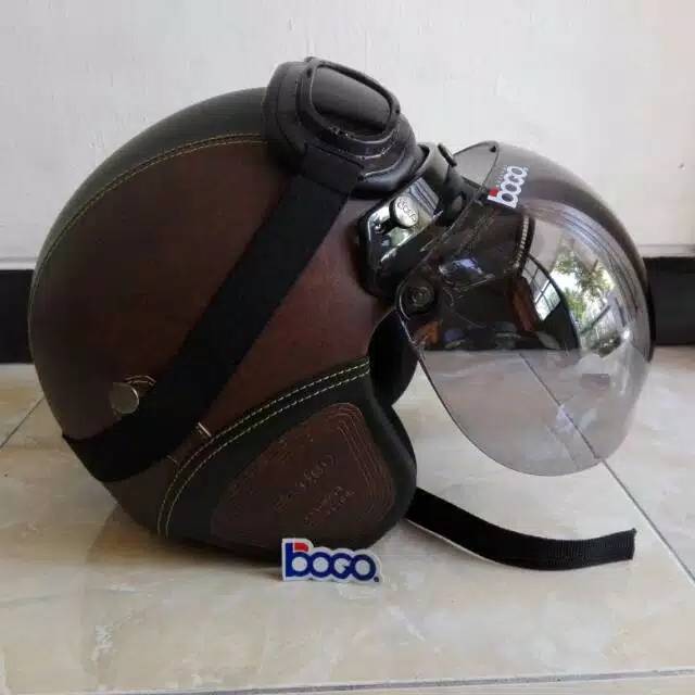 NS72 Helm Bogo Standart kacamata kaca bogo Free masker