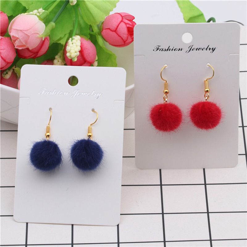 TERMURAH!! BISA COD Anting Hijab Pompom Bola Warna Lengkap / Anting Bulu / Anting Korean Style / Aksesoris Korea