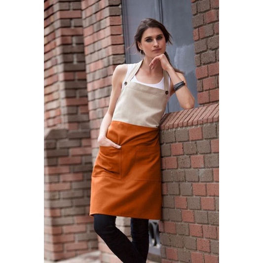 Celemek Apron Masak Celemek Kitchen Celemek Dapur Celemek Barista Bartender waitres - Abu, Cokla muda