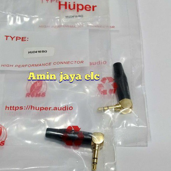 Jack mini stereo 3,5 model L HUPER High Perfomance Gonnector