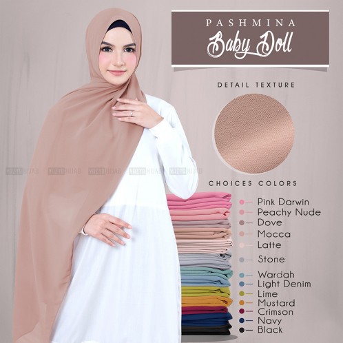 [COD]PASHMINA CERUTY BABY DOLL POLOS/PASHMINA CERUTY INSTAN IMPORT