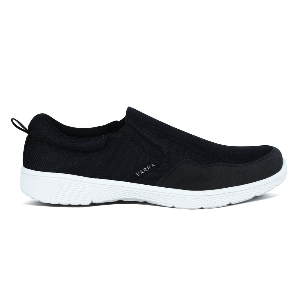 Sepatu Slip On Pria V 666 Brand Varka Sepatu Casual Santai Murah Berkualitas Warna Hitam