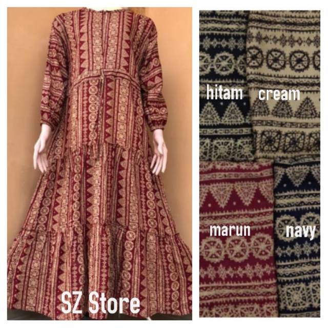 Gamis Motif / Gamis Rayon Super Adem / Gamis Katun Adem / Gamis Rayon Motif / Gamis Rayon Murah