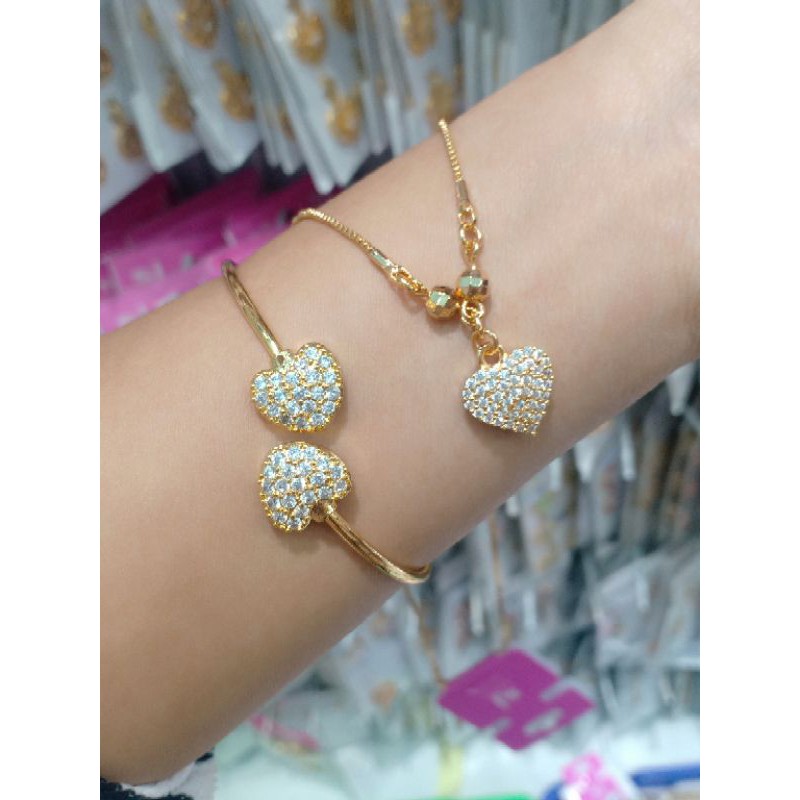 Kalung gelang permata berlapis emas A00012