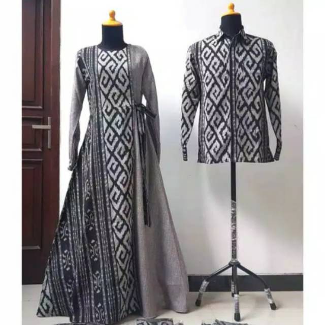 Gamis Tenun Troso Lurik Couple Keluarga Asli Jepara