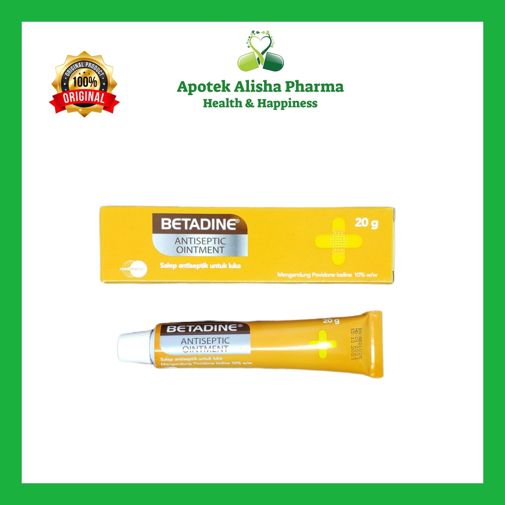 Betadine Antiseptic Ointment 5/10/20gr-Betadine Salep Luka/Betadine Salep Antiseptik Untuk Infeksi Luka